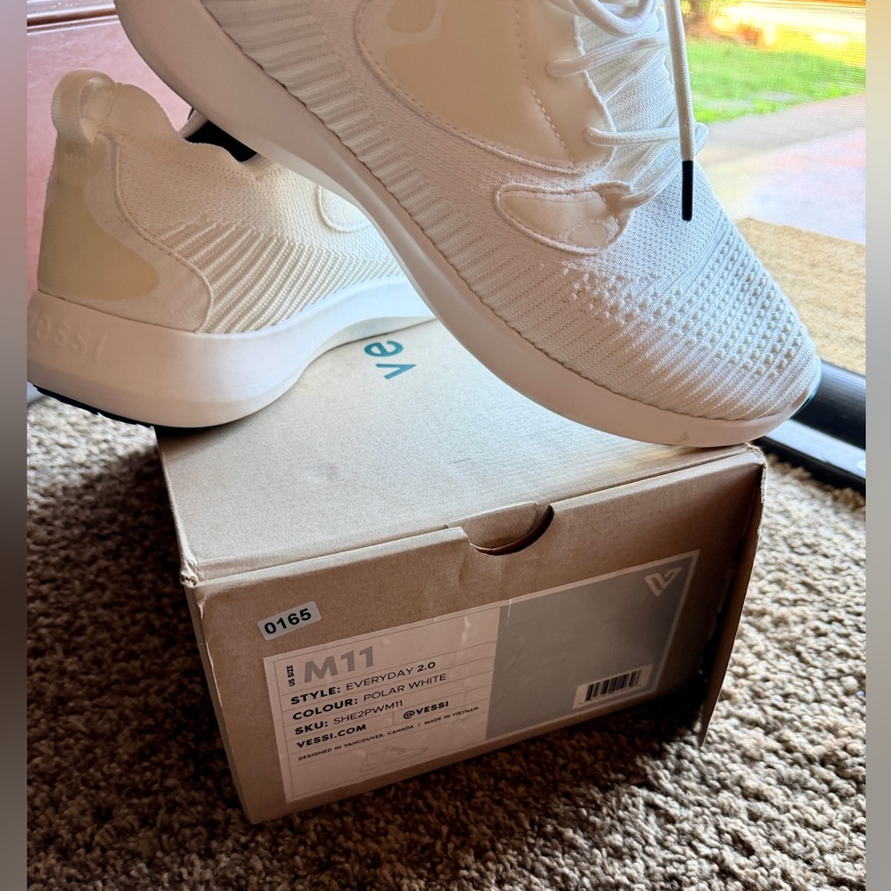 Vessi Everyday 2.0 Sneaker Men's Sz 11 Polar White Lace-Up Waterproof - Picture 11 of 14